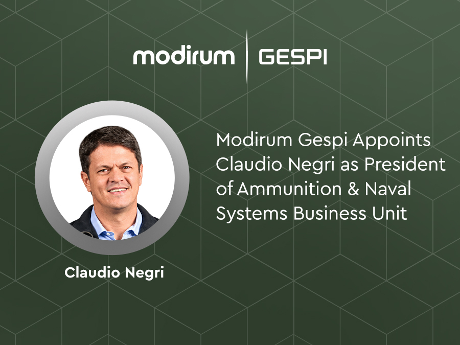 Modirum Gespi Appoints Claudio Negri as  President of Ammunition & Naval Systems Business Unit