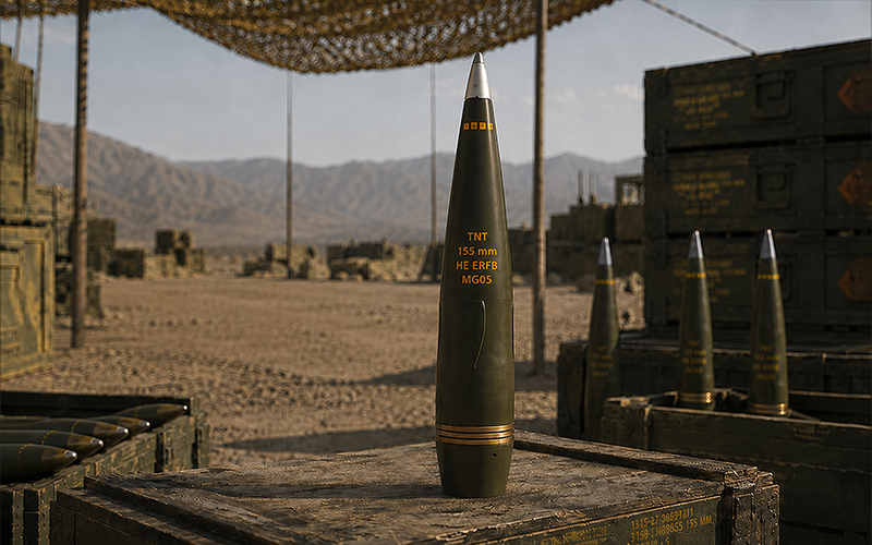 155 mm Extended Range (ERFB) Ammunition