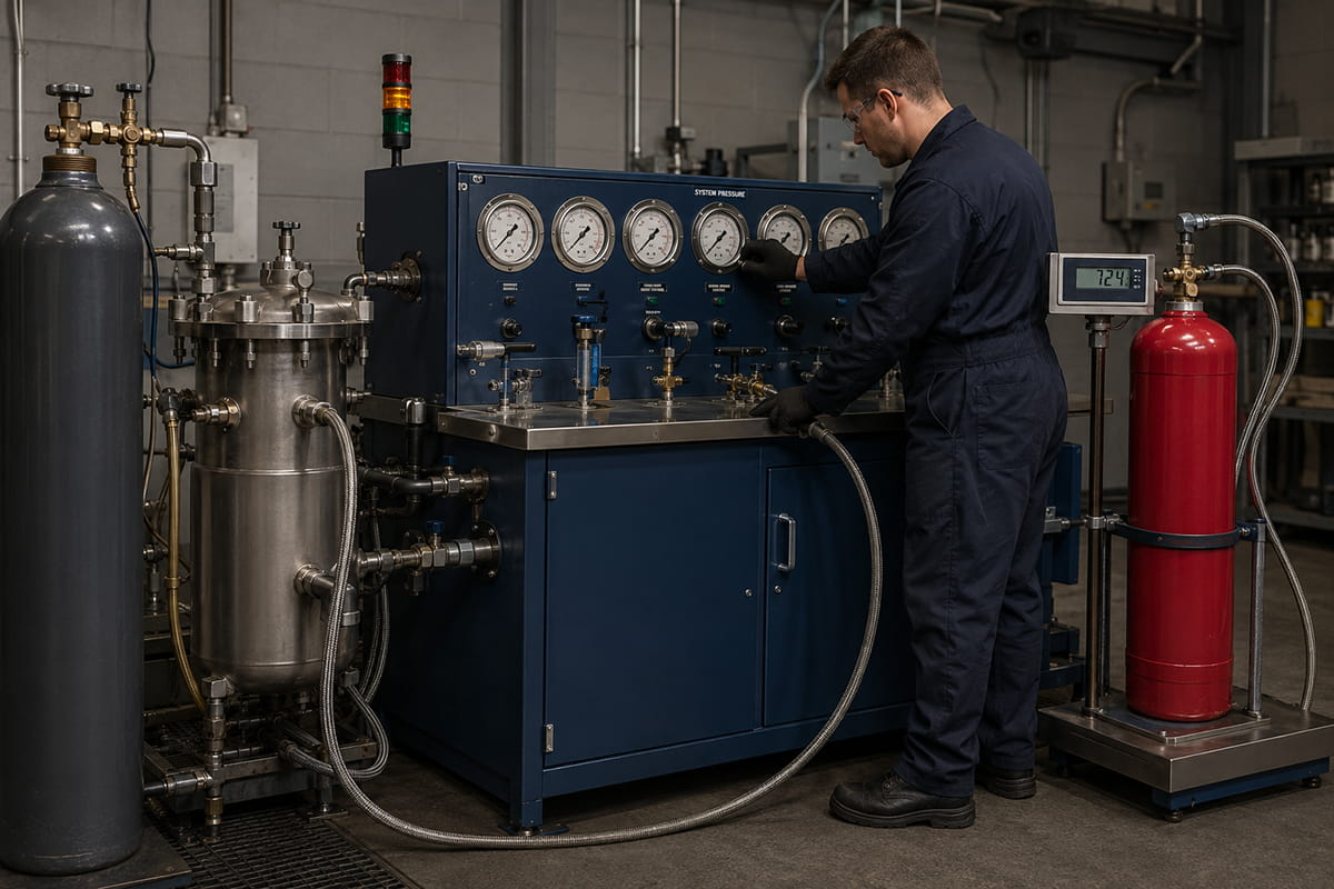 Hydrostatics – Halon Gas