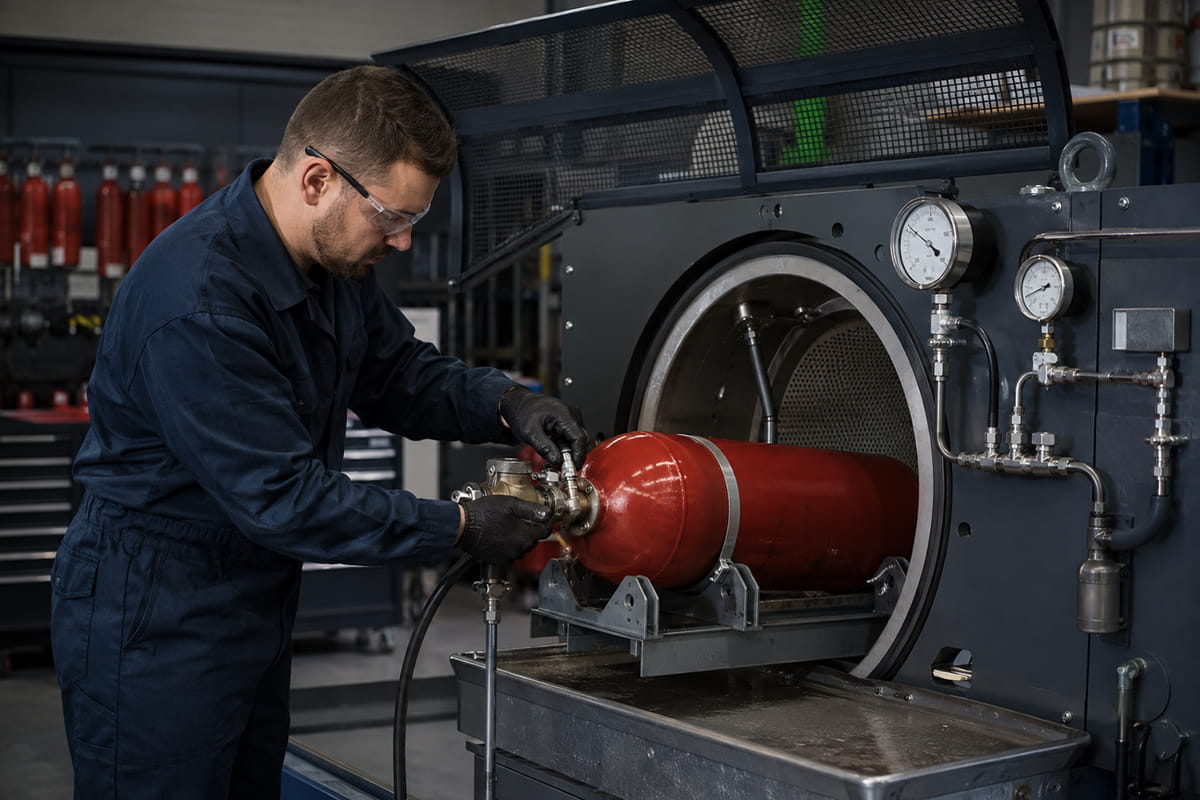 Hydrostatics – Halon Gas